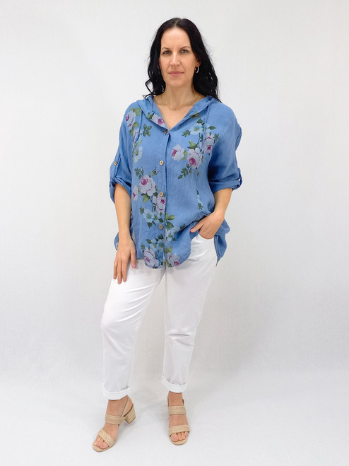 Azzurra Hooded Jacket - Denim Azzurra Hooded Jacket - Denim