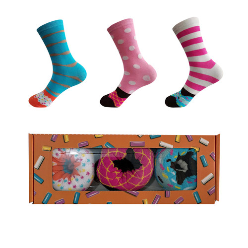 Orange Donut Box Socks 3pr