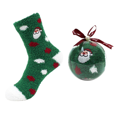 Christmas Bauble Socks - Santa 1pr