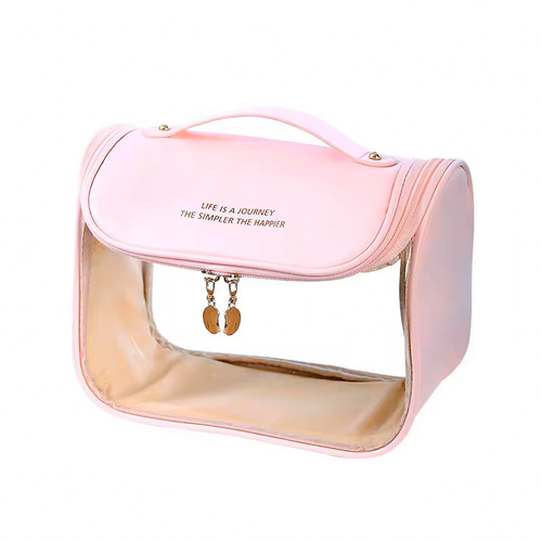 Clear Toiletry Bag - Soft Pink