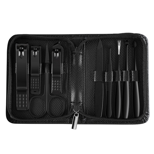 9pc Zip Up Manicure Set - Black