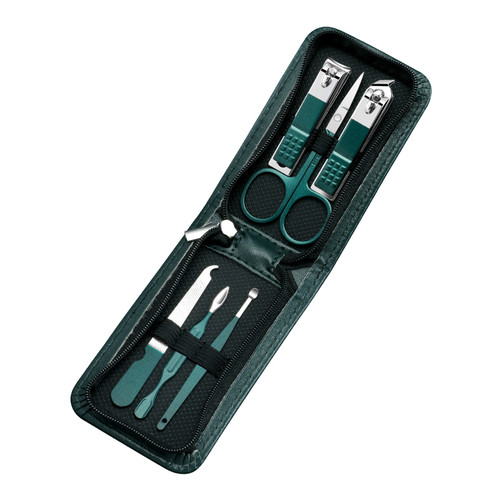 6pc Zip Up Manicure Set - Forest Green