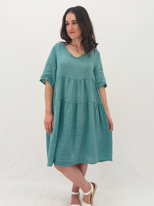 Daria Babydoll Dress - Ocean