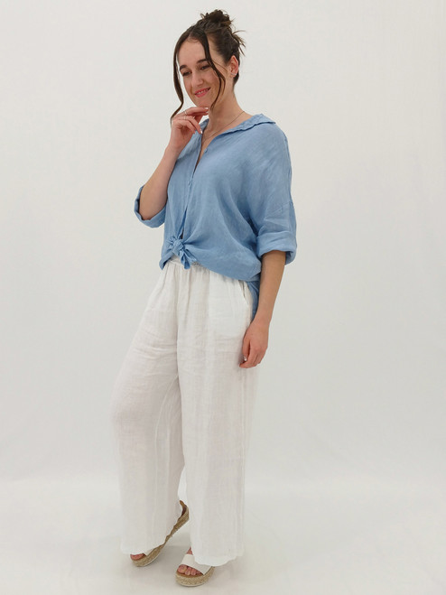 Alaia Oversized Shirt - Denim Wash