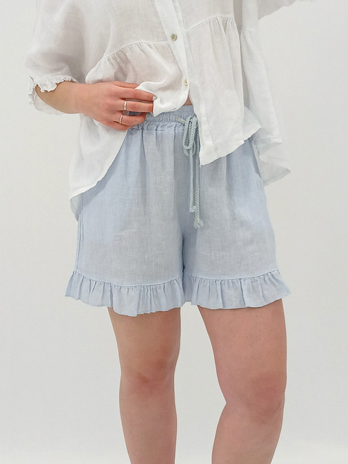Alessia Ruffle Shorts - Cloud