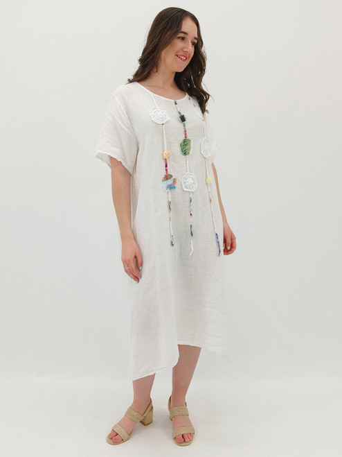 Lilibeth Applique Shift Dress - White