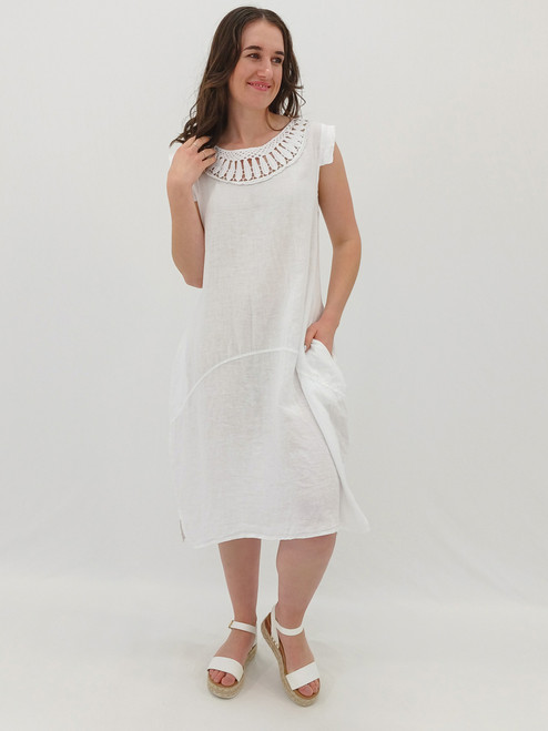 Maura Boho Dress - White