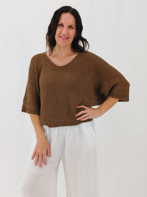 Lidia Cotton Pullover - Spice