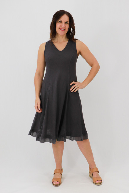 Nadia Bias-Cut Dress - Pebble