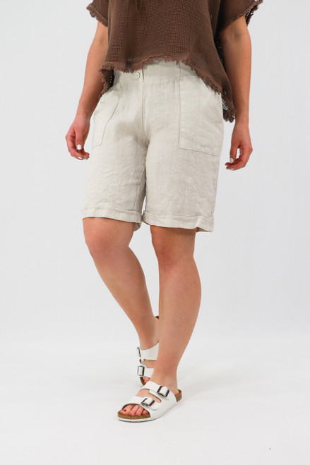 Erika Linen Shorts - Natural