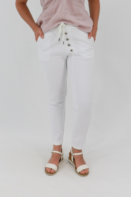 Cora Skinny Fit Pant - Basic - White