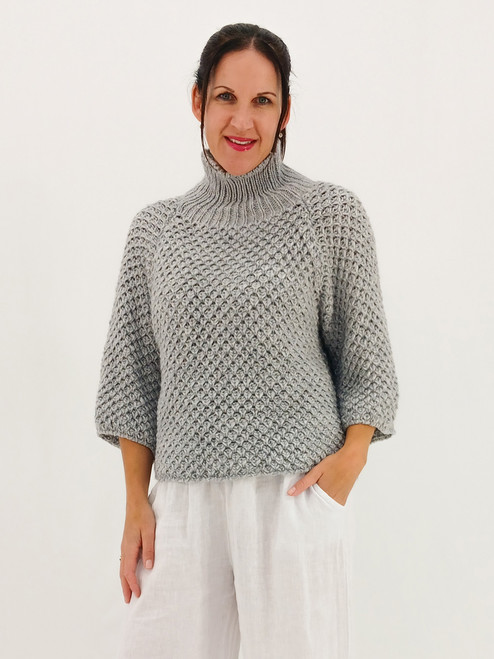 Idalia Super-Textured Knit - Grey