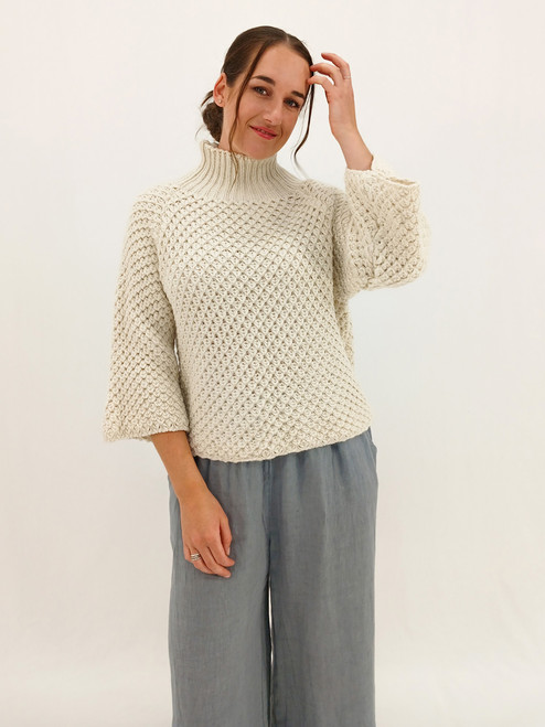 Idalia Super-Textured Knit - Cream