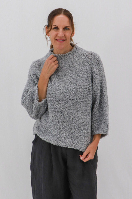 Teresa Cosy Bouclé Sweater - Grey
