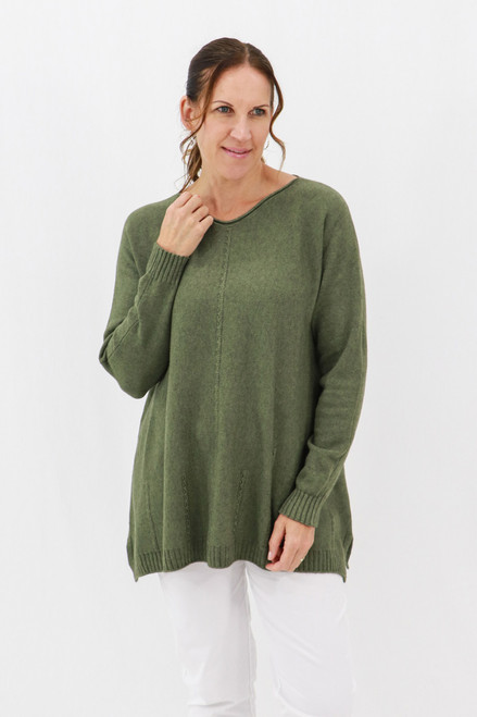 Antonella Textured Tunic - Olive