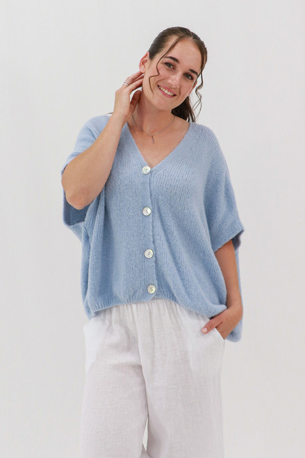 Gloria Sleeveless Knit - Light Blue
