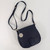 Janis - Leather Crossbody Bag - Navy