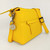 Barbara - Leather Crossbody Bag - Yellow