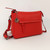 Barbara - Leather Crossbody Bag - Red