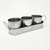 Set/3 Pots with Oval Tray Galv.