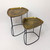 Asymmetrical Coffee Table - Antique Gold Set/2