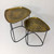 Asymmetrical Coffee Table - Antique Gold Set/2