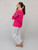 Matilda Layered Shirt - Fuchsia