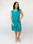 Midi Dress - Wild Rose - Teal