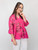 Nora V-Neck Blouse - Wild Rose - Fuchsia