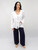 Lea Casual Linen Blazer - White