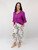 Petra Button V-Neck - Basic - Violet