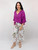 Petra Button V-Neck - Basic - Violet