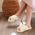 Crossover Plush Slippers - Cream
