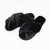 Crossover Plush Slippers - Black