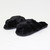 Crossover Plush Slippers - Black