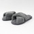 Crossover Plush Slippers - Grey