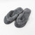 Thong Plush Slippers - Grey