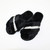 Silver Crossover Plush Slippers - Black