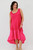 Franca Button Back Dress - Fuchsia
