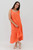 Franca Button Back Dress - Tangelo