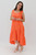 Franca Button Back Dress - Tangelo
