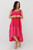 Franca Button Back Dress - Fuchsia