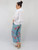 Relaxed Pants - Pink Floral - Teal
