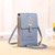Dual Pocket Phone Bag - Buckle - Light Blue