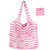 Packable Tote Bag - Flamingo Stripes