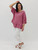 Silvana Ruffle Hem Blouse - Thulian Pink