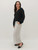 Alina Tie-front Blouse LS - Black