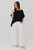 Lilla Scrunch Hem Blouse - Black