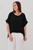 Lilla Scrunch Hem Blouse - Black