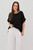 Lilla Scrunch Hem Blouse - Black